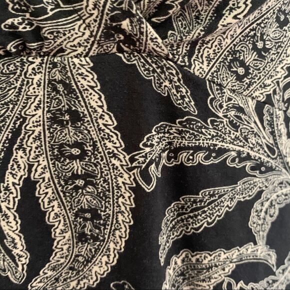 Ann Taylor black/tan top, S - Picture 4 of 6